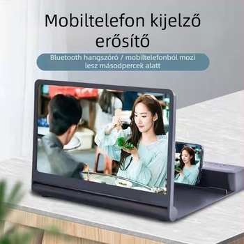 Mobiltelefonos kijelző erősítő tartó - Modell F12, Műanyag, Univerzális kialakítás, Testreszabás támogatott