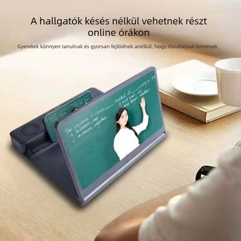 Mobiltelefonos kijelző erősítő tartó - Modell F12, Műanyag, Univerzális kialakítás, Testreszabás támogatott