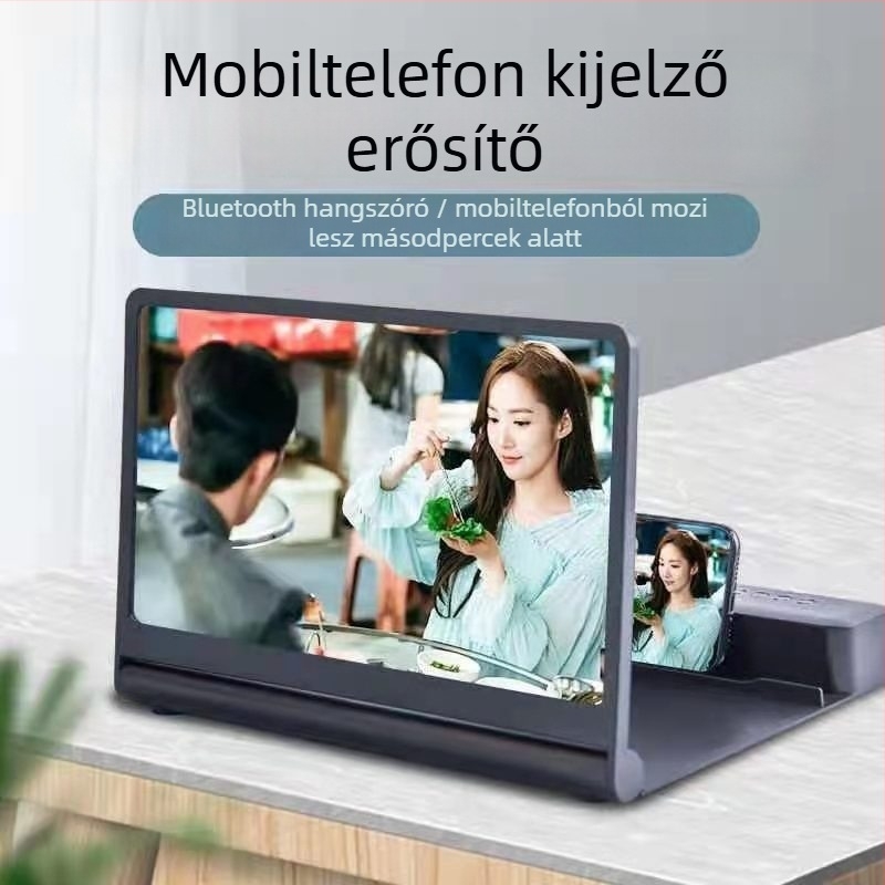 Mobiltelefonos kijelző erősítő tartó - Modell F12, Műanyag, Univerzális kialakítás, Testreszabás támogatott