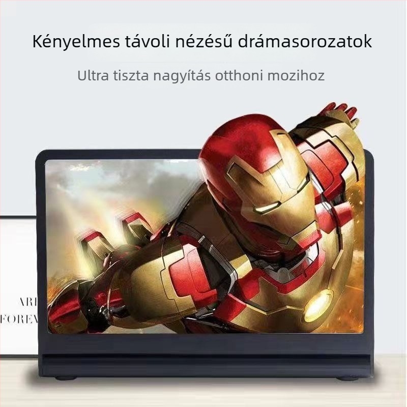 Mobiltelefonos kijelző erősítő tartó - Modell F12, Műanyag, Univerzális kialakítás, Testreszabás támogatott