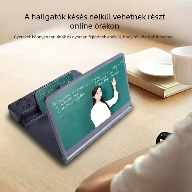 Mobiltelefonos kijelző erősítő tartó - Modell F12, Műanyag, Univerzális kialakítás, Testreszabás támogatott