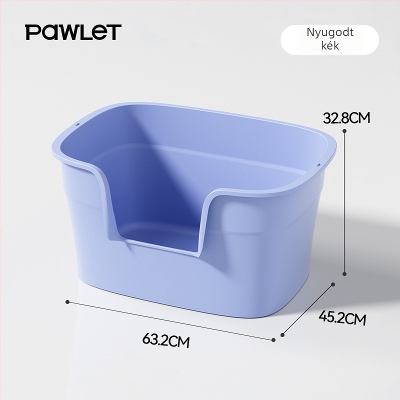 PAWLET Macskaalomtálca, Félig zárt dizájn, Nagy kapacitás, PP anyag, Minden macskának
