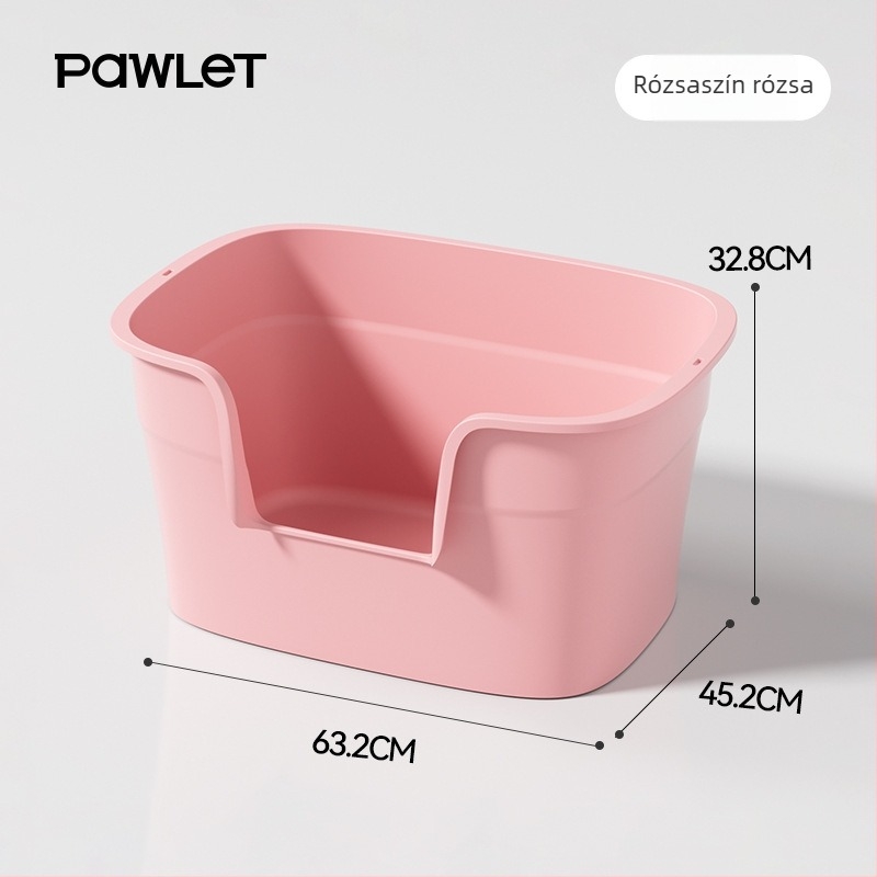 PAWLET Macskaalomtálca, Félig zárt dizájn, Nagy kapacitás, PP anyag, Minden macskának