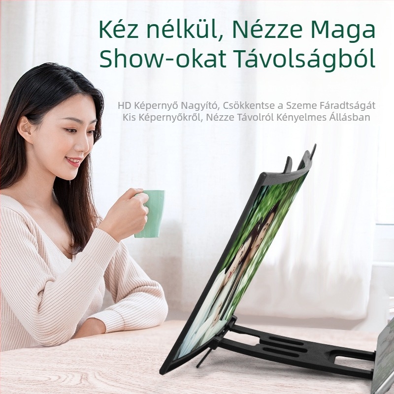 Telefonhoz való kijelzőerősítő tartó — univerzális, műanyag, semleges márka, testreszabható