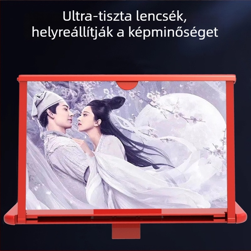 Telefon asztali képernyőnagyító – univerzális modell, asztali tartó, műanyag