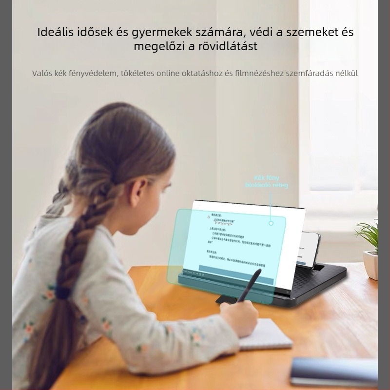X7 asztali kijelző-növelő tartó, műanyagból, 4K ultra-tiszta optikai lencsével