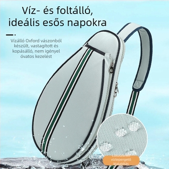 Sporttáska tenisze, tollas- és asztaliteniszhez – vízálló, nagy kapacitású, uniszex, Oxford anyag, ergonómikus háti panel