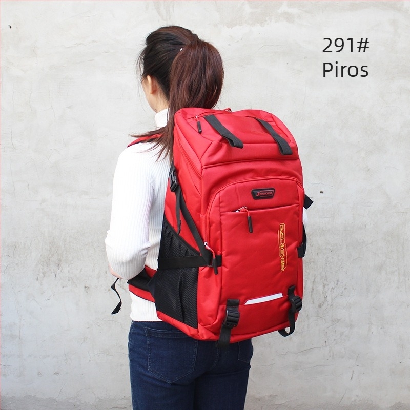 Vízálló nagy kapacitású hátizsák kültéri túrázáshoz, 36–55L; anyag: Oxford vászon; funkciók: légáteresztő, vízálló, kopásálló, tehercsökkentő; légpárnás vállpántok; bélés: poliészter