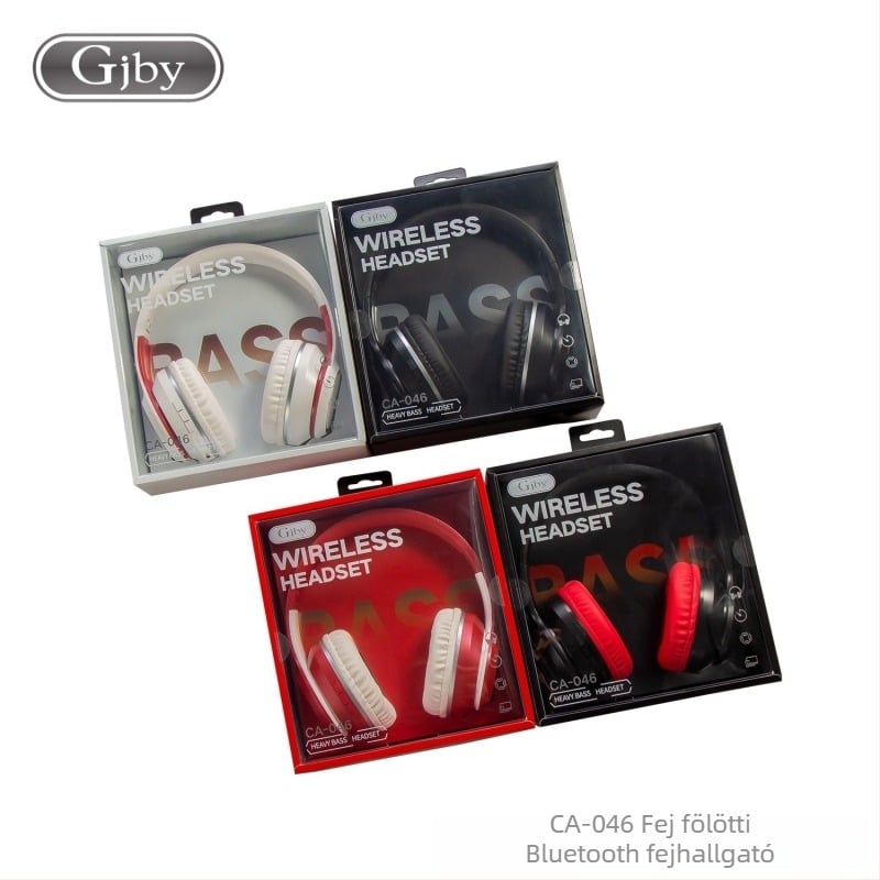 GJBY CA-046 Vezeték nélküli Bluetooth fejhallgató fejre szerelhető design, Bluetooth 5.3, 10 m hatótávolság, üzemidő >8 óra, sztereó, hívás és hangvezérlés funkcióval