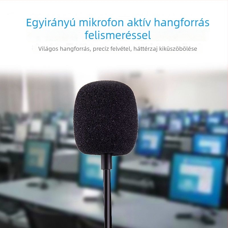 Vezetékes fejhallgató mikrofonnal, 3,5 mm-es csatlakozóval, 1,5 m kábellel, fejpántos kivitel, telefonhívásokhoz és online tanuláshoz