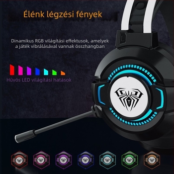 Tarantula S602 7.1 csatornás USB-s vezetékes gamer fejhallgató mikrofonnal