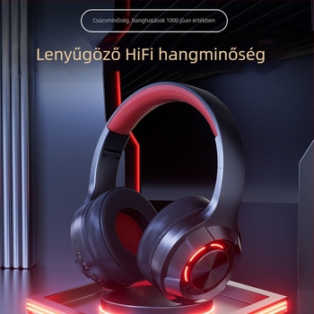 Fejre helyezhető Bluetooth fejhallgató sztereó hangzással, hívásokhoz és zenehallgatáshoz, Bluetooth 5.0, 10 m hatótávolság, üzemidő 4–8 h