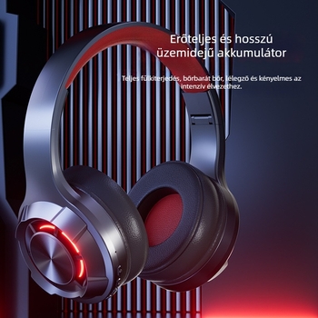 Fejre helyezhető Bluetooth fejhallgató sztereó hangzással, hívásokhoz és zenehallgatáshoz, Bluetooth 5.0, 10 m hatótávolság, üzemidő 4–8 h