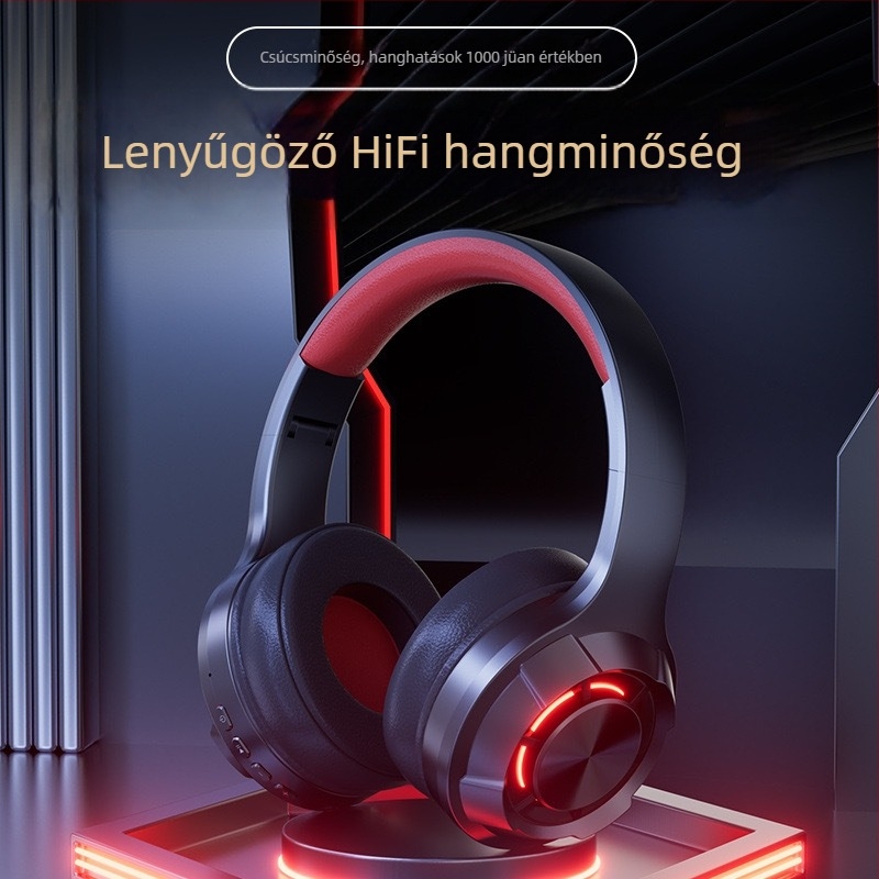 Fejre helyezhető Bluetooth fejhallgató sztereó hangzással, hívásokhoz és zenehallgatáshoz, Bluetooth 5.0, 10 m hatótávolság, üzemidő 4–8 h
