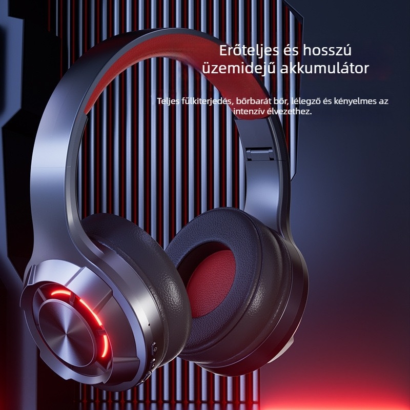 Fejre helyezhető Bluetooth fejhallgató sztereó hangzással, hívásokhoz és zenehallgatáshoz, Bluetooth 5.0, 10 m hatótávolság, üzemidő 4–8 h