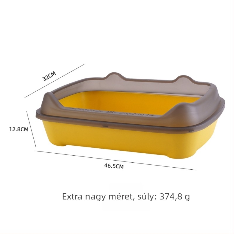 Macskaalomtál magas fallal, félig zárt kialakítás, anti-fröcskölés, vastagított PP anyag (Sailing)