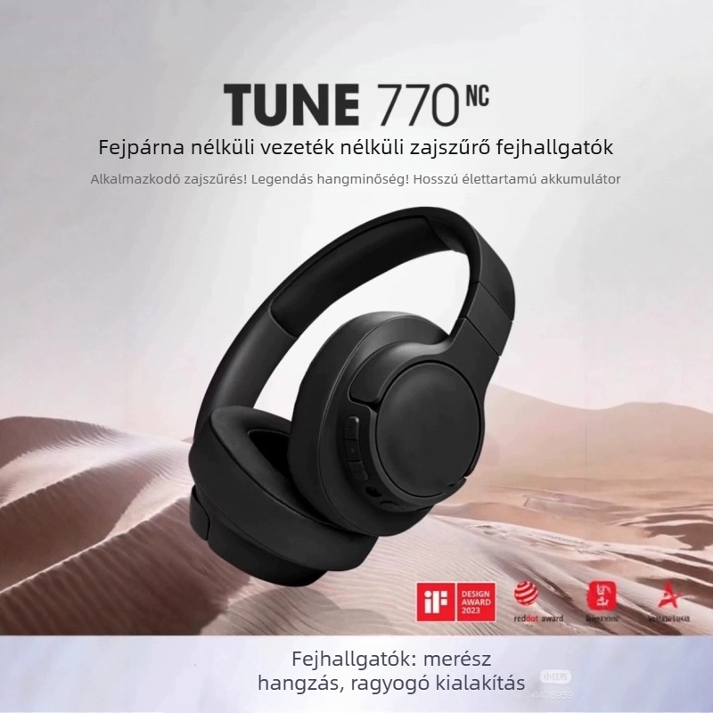 Tune770NC Bluetooth fejhallgató zajszűrővel és sztereó hanggal, Bluetooth 5.0, IPX7 vízálló, 4–8 óra akkumulátoros üzemidő, 10 m hatótávolság