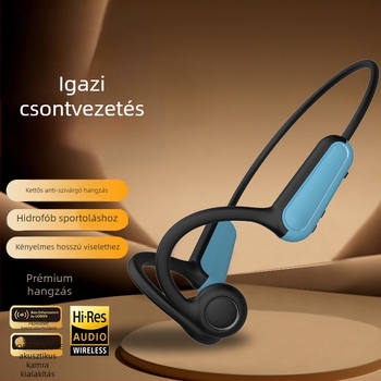 Csontvezetéses vezeték nélküli Bluetooth fejhallgató, Bluetooth 5.3, 4-8 órás üzemidő, IPX4 vízálló, 15 m hatótáv, kétoldalas sztereó