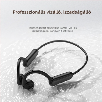 Csontvezetéses vezeték nélküli Bluetooth fejhallgató, Bluetooth 5.3, 4-8 órás üzemidő, IPX4 vízálló, 15 m hatótáv, kétoldalas sztereó