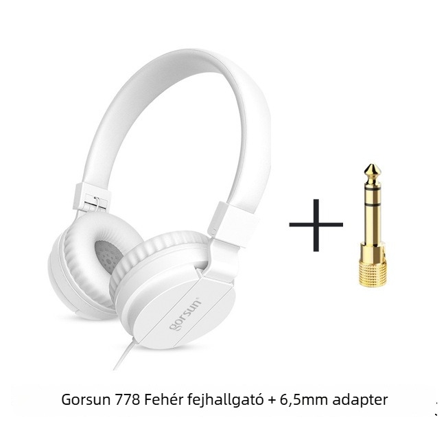 GS-778 Vezetékes fejhallgató számítógéphez – 3,5 mm csatlakozó, zene monitorozás