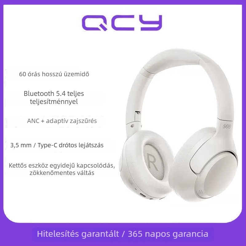 QCY H3 fejre rögzített Bluetooth headset ANC, valódi vezeték nélküli sporthoz, 5 m hatótáv, Bluetooth 5.0