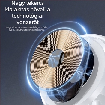Mágneses igazítású vezeték nélküli töltő, 15W gyors töltés, asztali függőleges telefon-tartó, mosolygó űrhajós dizájn