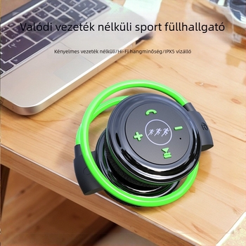Vezeték nélküli sport Bluetooth fejhallgató MP3 lejátszóval, fejre illeszkedő, IPX4, 8 órás üzemidő, Bluetooth 5.4, 10 m hatótávolság, sztereó duál