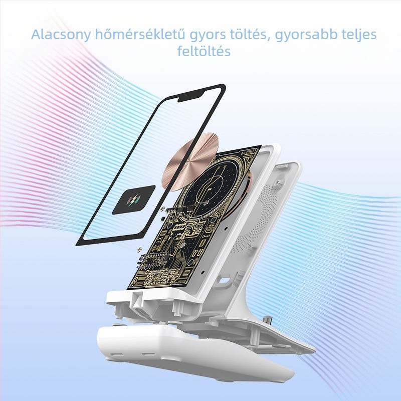 100W-os univerzális töltőállvány telefonokhoz és táblagépekhez, vezeték nélküli töltés, gyors töltés, QC4.0