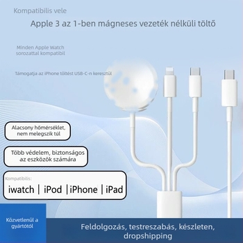 Apple Watch vezeték nélküli töltő minden sorozathoz, PD töltés, mágneses töltés, 2,5 A kimenet, 5 W összteljesítmény