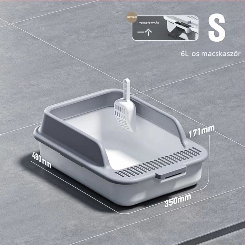 Macskaalom-doboz felső bemenettel, teljesen zárt, anti-szórás, szagkontroll, kölyökmacskák számára