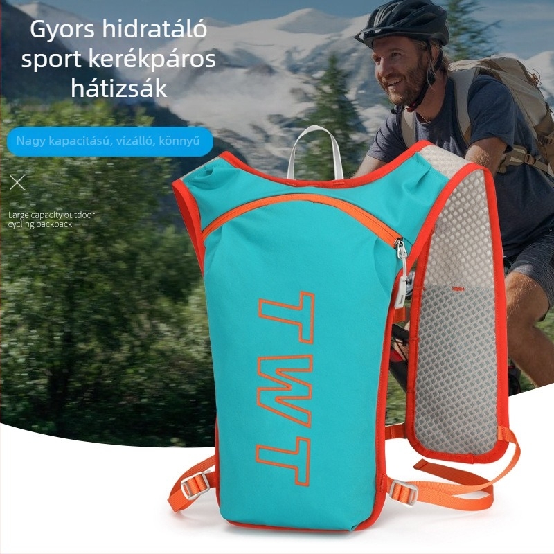 Kültéri sport hátizsák túrázáshoz és kerékpározáshoz, uniszex, vízálló anyag, légáteresztő, ívelt vállpántok