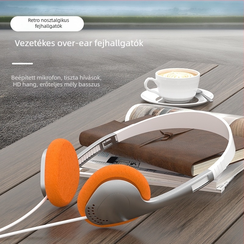 Kyle sound 071 vezetékes fejhallgató, retro stílus, 3,5 mm jack, 1,2 m kábel, 30 mm meghajtó, impedancia 106 Ω