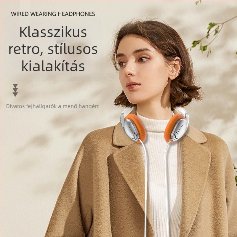 Kyle sound 071 vezetékes fejhallgató, retro stílus, 3,5 mm jack, 1,2 m kábel, 30 mm meghajtó, impedancia 106 Ω