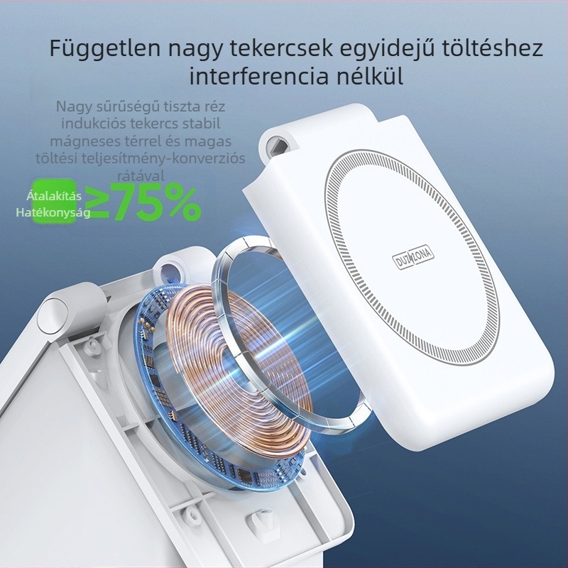 4 az 1-ben mágneses vezeték nélküli töltő iPhone-hoz, fülhallgatóhoz és Apple Watch-hoz — Qi, 15W max, CE tanúsítvány