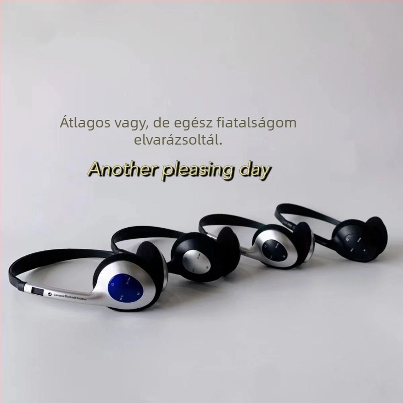 Fejre szerelt vezeték nélküli Bluetooth 5.0 headset, sztereó, 10 m hatótáv, 8+ órás akkumulátoridő