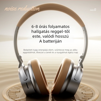 Retro vezeték nélküli fejhallgató Bluetooth 5.3-mal, 10 m hatótávolság, sztereó hang, zajcsökkentés, akkumulátor élettartam 4–8 óra