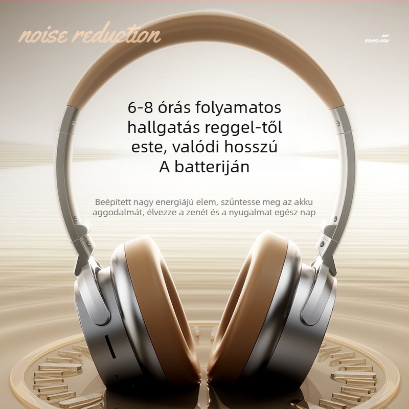 Retro vezeték nélküli fejhallgató Bluetooth 5.3-mal, 10 m hatótávolság, sztereó hang, zajcsökkentés, akkumulátor élettartam 4–8 óra