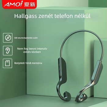 Csontvezetéses vezeték nélküli Bluetooth headset, fülcsipeszes kialakítás, kétoldalú sztereó hang, Bluetooth 2.0, 0–4 órás üzemidő