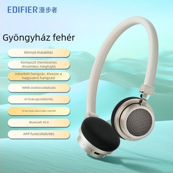 Edifier Doo Ace retro over-ear Bluetooth fejhallgató, könnyű kialakítás, Bluetooth 6.0, hosszú üzemidő, prémium érzet