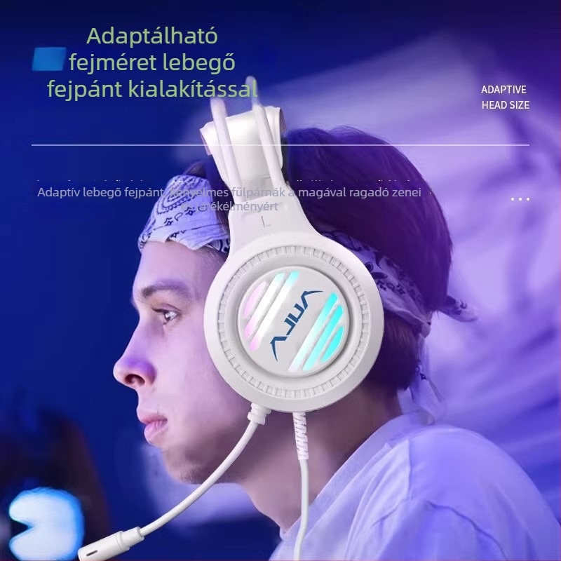 Wolf Spider S606 vezetékes PC-s gaming fejhallgató, over-ear kialakítású, RGB világítással és zajcsökkentéssel