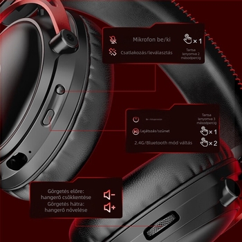 HP GH20 gaming fejhallgató 7.1 környezeti hangzással és Delta pozicionálással