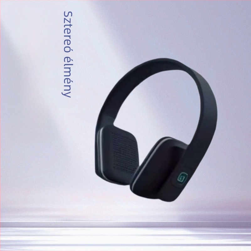 Fejre helyezhető vezeték nélküli Bluetooth headset, LC-8600 frissített verzió, sztereó hangzás, Bluetooth 5.0, 10 m hatótáv, üzemidő >8 óra, PC+ABS anyag