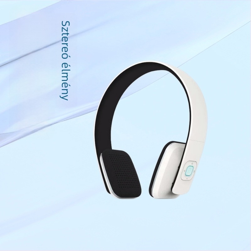 Fejre helyezhető vezeték nélküli Bluetooth headset, LC-8600 frissített verzió, sztereó hangzás, Bluetooth 5.0, 10 m hatótáv, üzemidő >8 óra, PC+ABS anyag