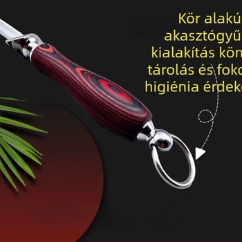 Henteseknek szánt késélező rúd — magas széntartalmú acél, ultrafin textúra, modern minimalista dizájn