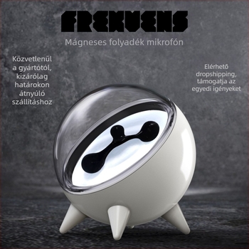 Hordozható hangfelvételes lámpa USB-C tápellátással, beépített 2000–4000mAh akkumulátor, 6W kimenet, 60Hz–15kHz frekvenciaválasz, világítás