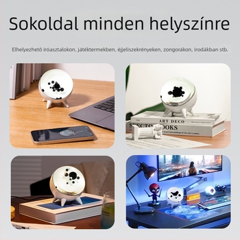 Hordozható hangfelvételes lámpa USB-C tápellátással, beépített 2000–4000mAh akkumulátor, 6W kimenet, 60Hz–15kHz frekvenciaválasz, világítás