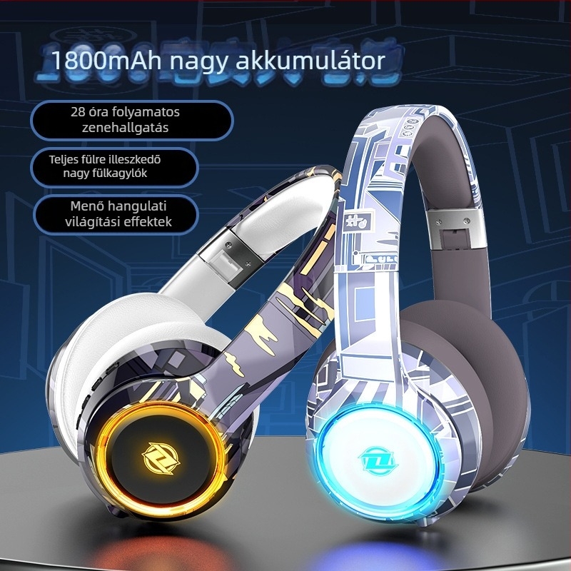 CH888 Bluetooth fejhallgató – Bluetooth 5.2, kártyahely, összecsukható kialakítás, beépített mikrofon, 3,5 mm AUX