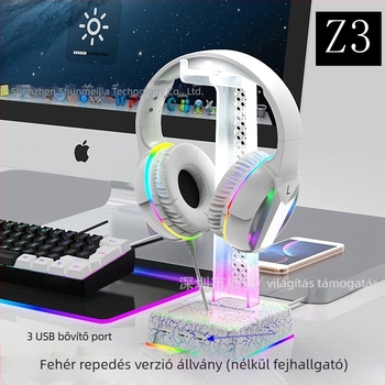 XStereo fejhallgatóállvány – világító tartó RGB hangulatvilággal, leválasztható, alumíniumötvözetből