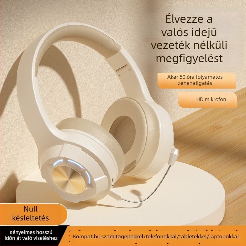 Fejre illesztett Bluetooth headset recitáláshoz, összecsukható, 10 m hatótávolság, BT 5.4, >8 óra üzemidő, IPX4, sztereó hang