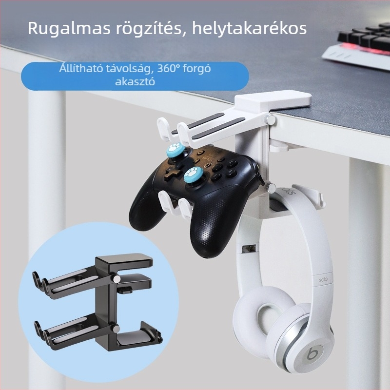 Fejhallgató-Adapter Zy89 – Multifunkcionális falra szerelhető tartó fejhallgatókhoz és játékkonzolokhoz, Libor, származás Dongguan, készleten, tartalmaz állványt és csomagolást